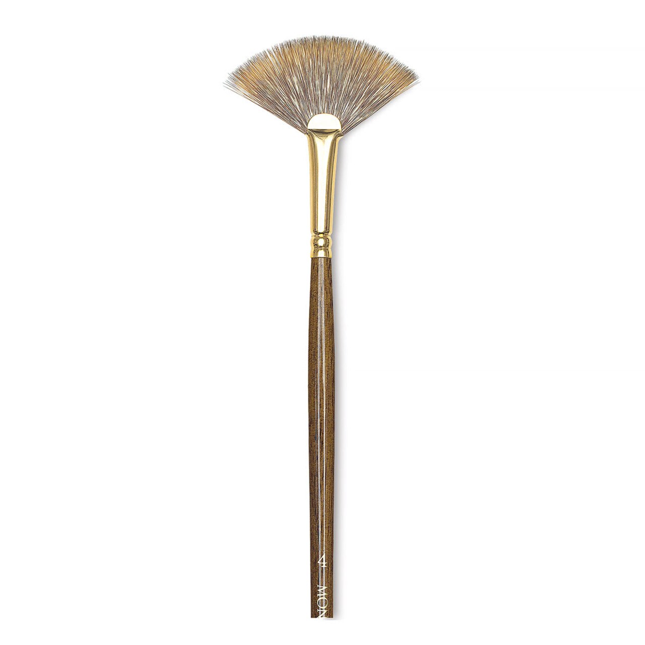 Winsor & Newton Monarch Mongoose Brush - Fan, Long Handle, Size 4